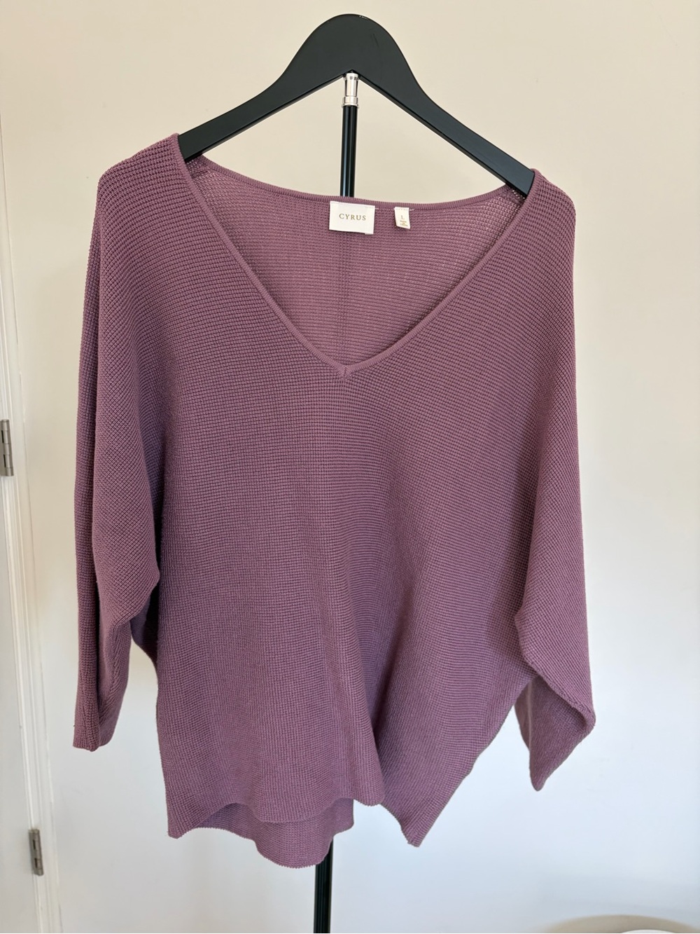 Cyrus Women's V-Neck Sweater in Mauve